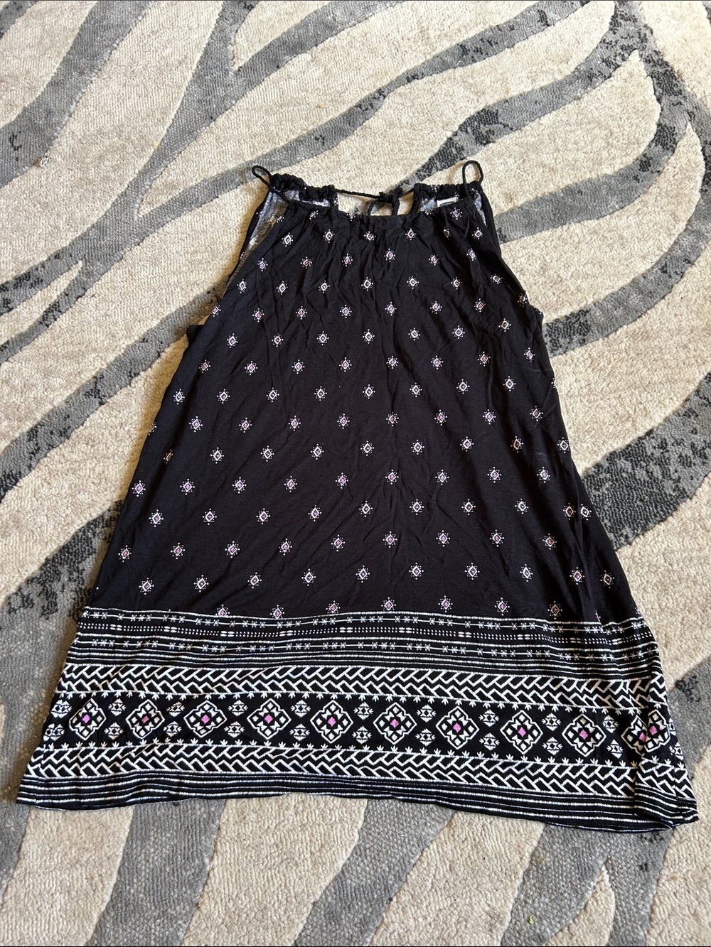 Old Navy Black Printed Halter Camisole